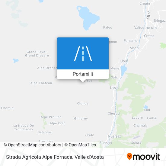 Mappa Strada Agricola Alpe Fornace