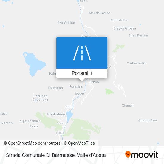 Mappa Strada Comunale Di Barmasse