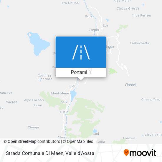 Mappa Strada Comunale Di Maen