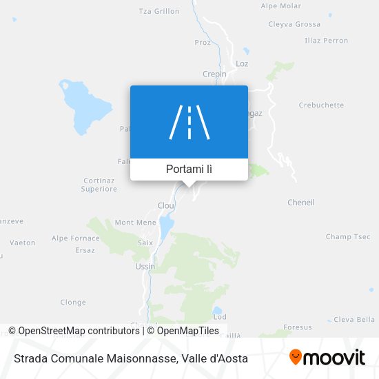 Mappa Strada Comunale Maisonnasse