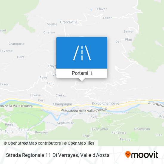 Mappa Strada Regionale 11 Di Verrayes