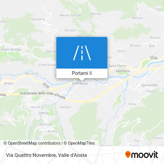Mappa Via Quattro Novembre