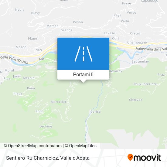 Mappa Sentiero Ru Charnicloz