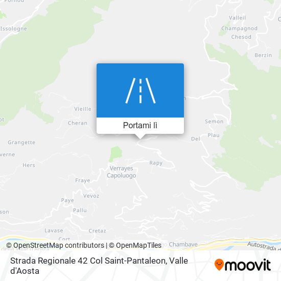 Mappa Strada Regionale 42 Col Saint-Pantaleon