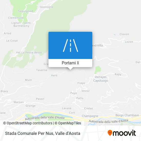 Mappa Stada Comunale Per Nus