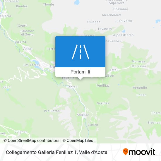 Mappa Collegamento Galleria Fenillaz 1