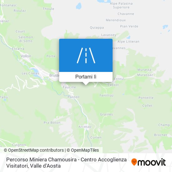 Mappa Percorso Miniera Chamousira - Centro Accoglienza Visitatori