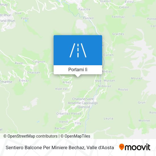 Mappa Sentiero Balcone Per Miniere Bechaz