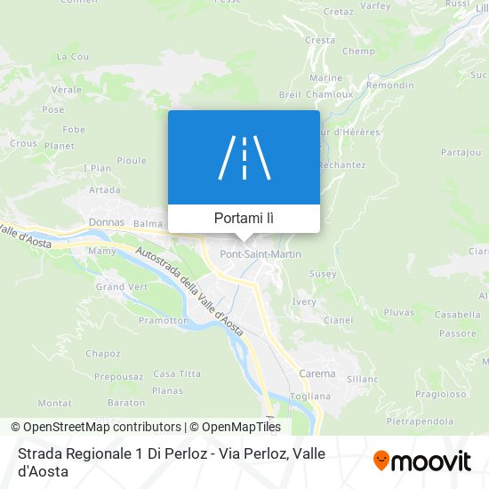 Mappa Strada Regionale 1 Di Perloz - Via Perloz