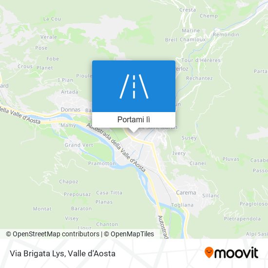Mappa Via Brigata Lys