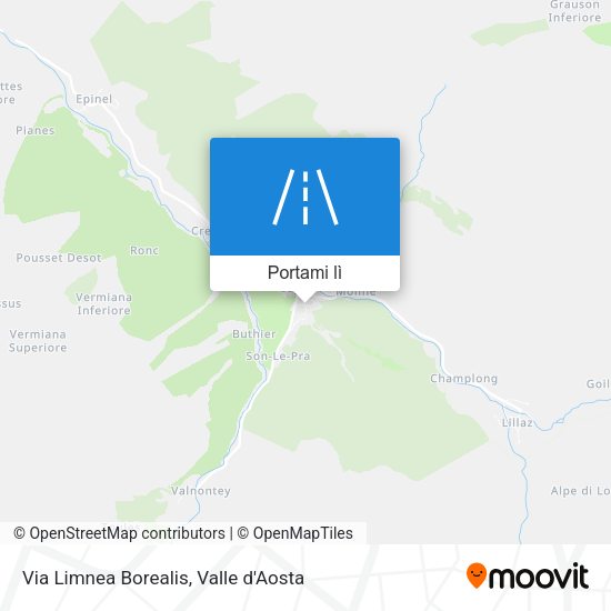 Mappa Via Limnea Borealis