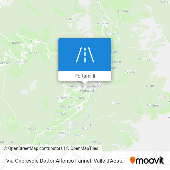 Mappa Via Onorevole Dottor Alfonso Farinet