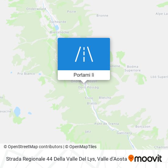 Mappa Strada Regionale 44 Della Valle Del Lys