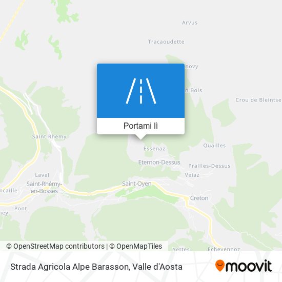 Mappa Strada Agricola Alpe Barasson