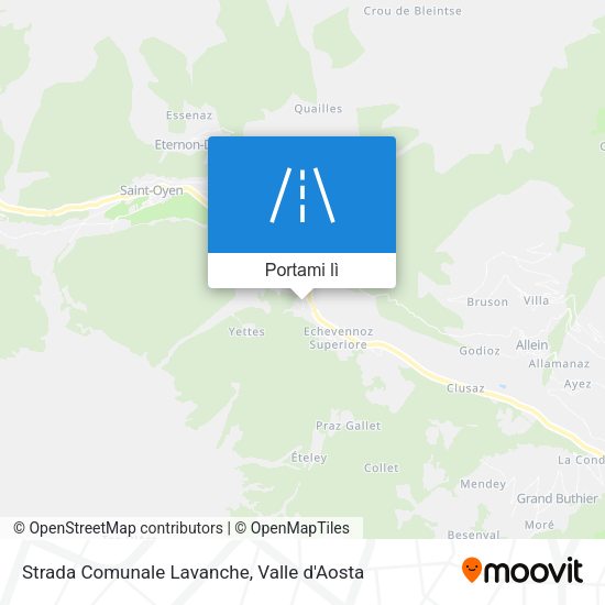 Mappa Strada Comunale Lavanche
