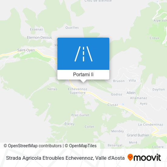 Mappa Strada Agricola Etroubles Echevennoz