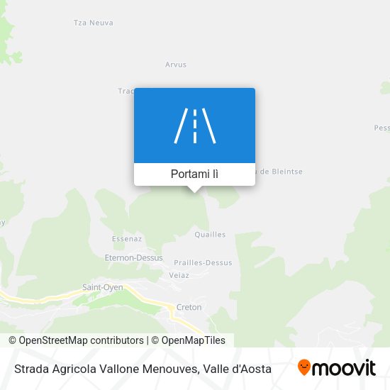 Mappa Strada Agricola Vallone Menouves