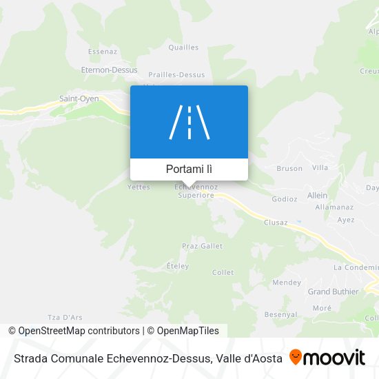Mappa Strada Comunale Echevennoz-Dessus