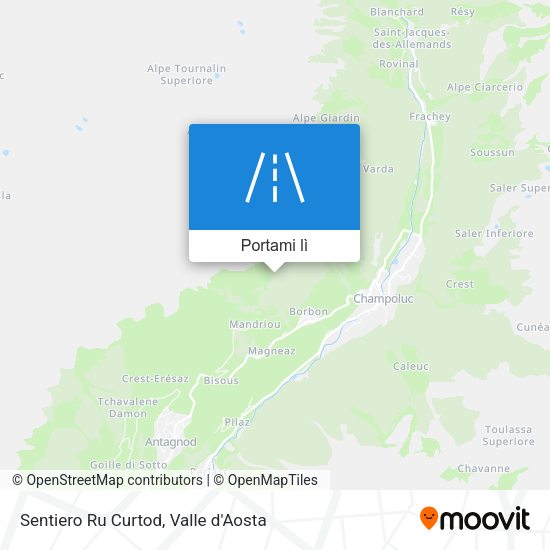 Mappa Sentiero Ru Curtod