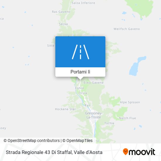 Mappa Strada Regionale 43 Di Staffal