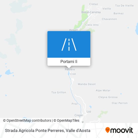 Mappa Strada Agricola Ponte Perreres