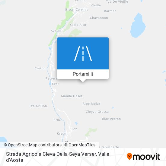 Mappa Strada Agricola Cleva-Della-Seya Verser