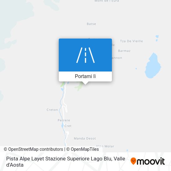 Mappa Pista Alpe Layet Stazione Superiore Lago Blu