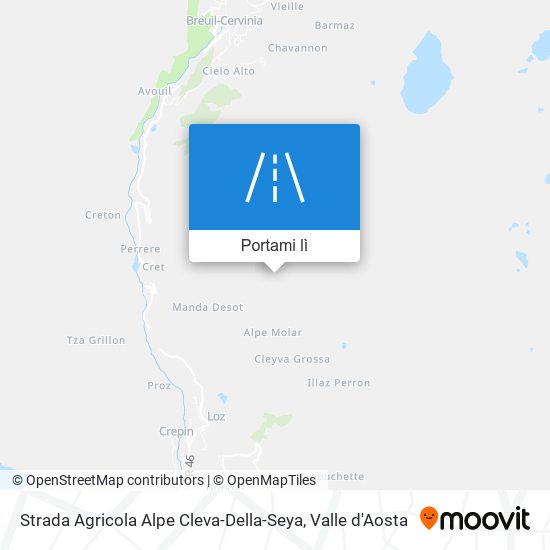 Mappa Strada Agricola Alpe Cleva-Della-Seya