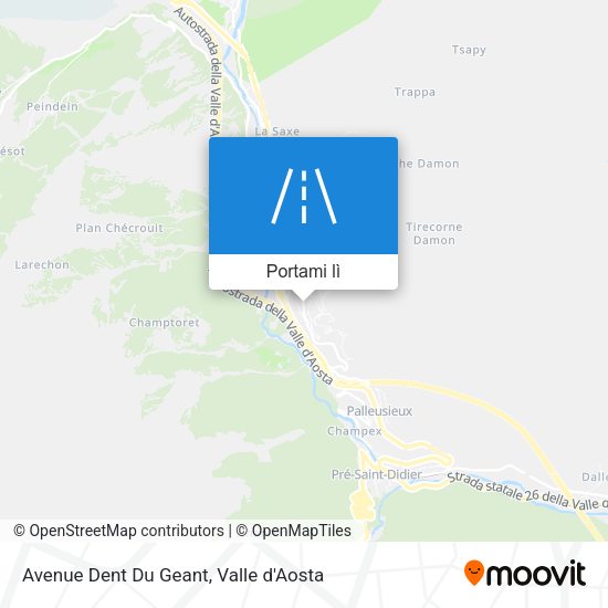 Mappa Avenue Dent Du Geant
