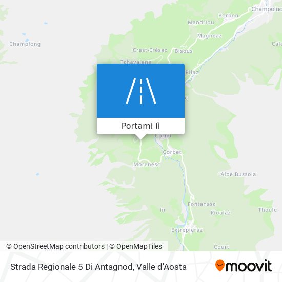Mappa Strada Regionale 5 Di Antagnod