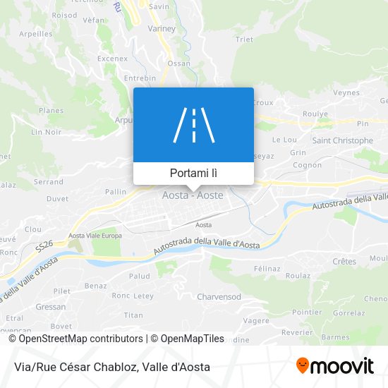 Mappa Via/Rue César Chabloz