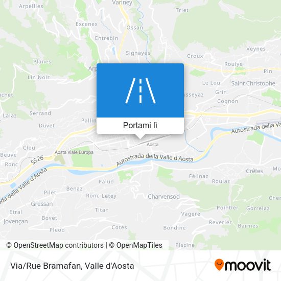 Mappa Via/Rue Bramafan