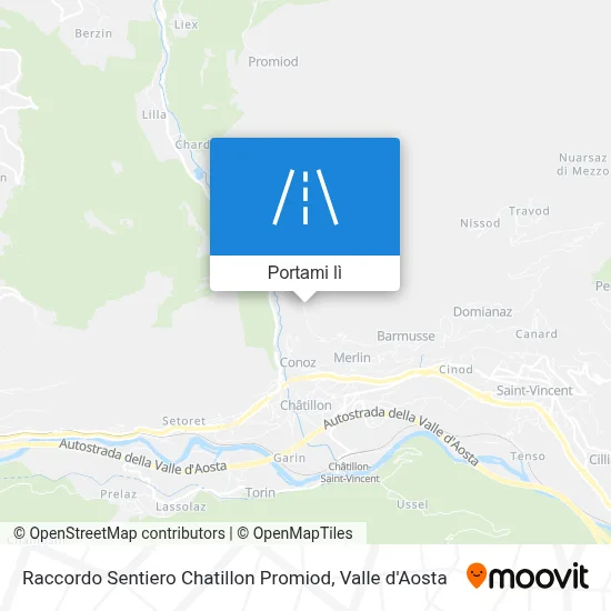 Mappa Raccordo Sentiero Chatillon Promiod