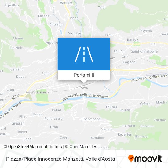 Mappa Piazza / Place Innocenzo Manzetti