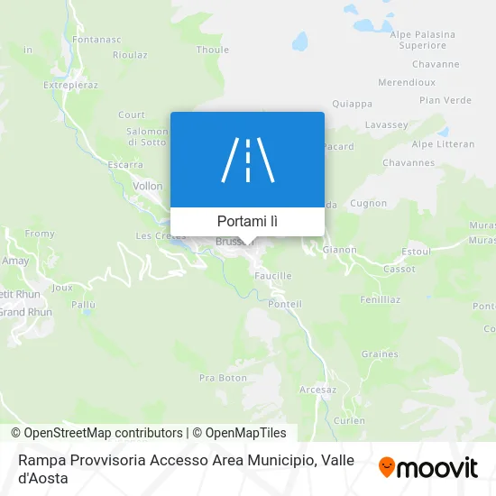 Mappa Rampa Provvisoria Accesso Area Municipio