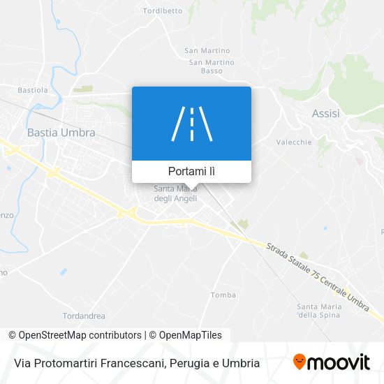 Mappa Via Protomartiri Francescani