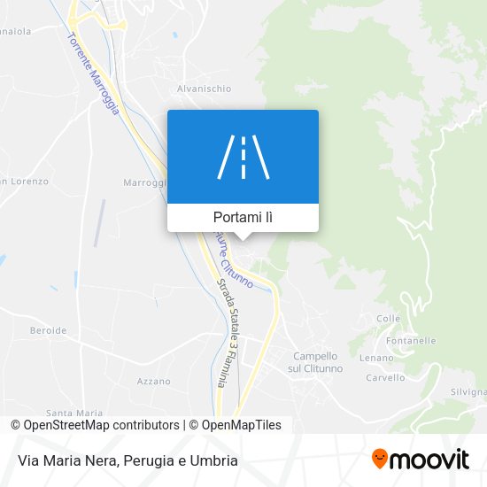 Mappa Via Maria Nera