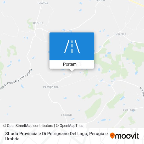 Mappa Strada Provinciale Di Petrignano Del Lago