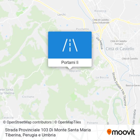 Mappa Strada Provinciale 103 Di Monte Santa Maria Tiberina