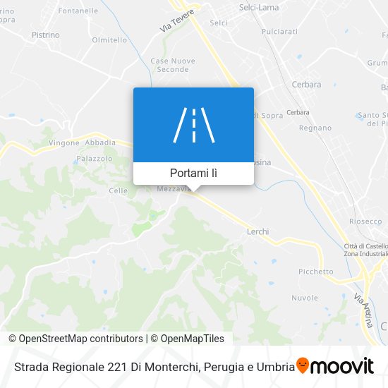 Mappa Strada Regionale 221 Di Monterchi