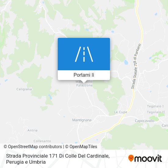 Mappa Strada Provinciale 171 Di Colle Del Cardinale
