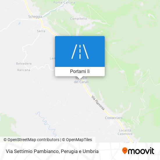 Mappa Via Settimio Pambianco