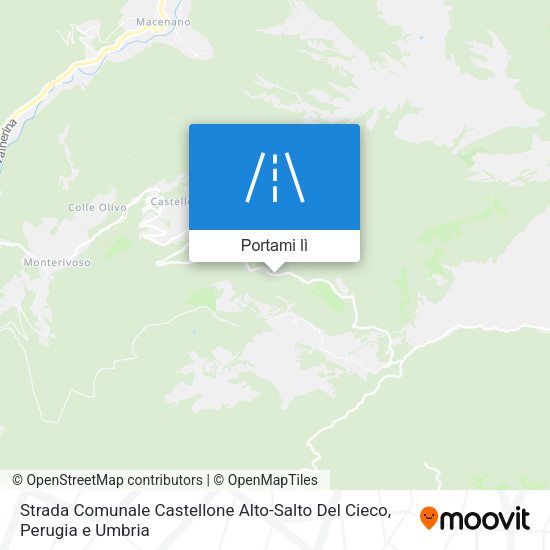 Mappa Strada Comunale Castellone Alto-Salto Del Cieco