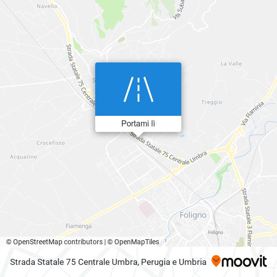 Mappa Strada Statale 75 Centrale Umbra