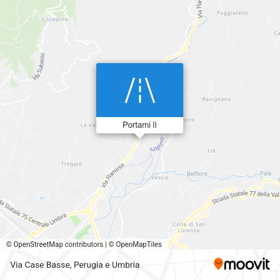 Mappa Via Case Basse