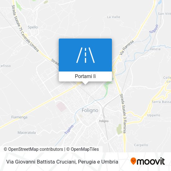Mappa Via Giovanni Battista Cruciani