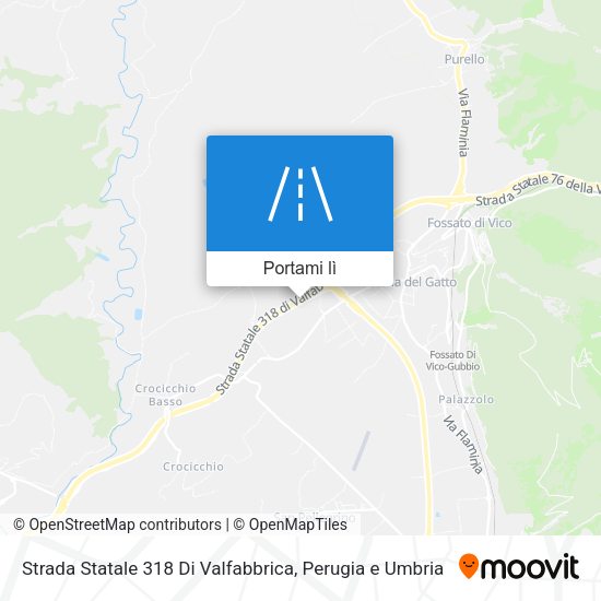 Mappa Strada Statale 318 Di Valfabbrica