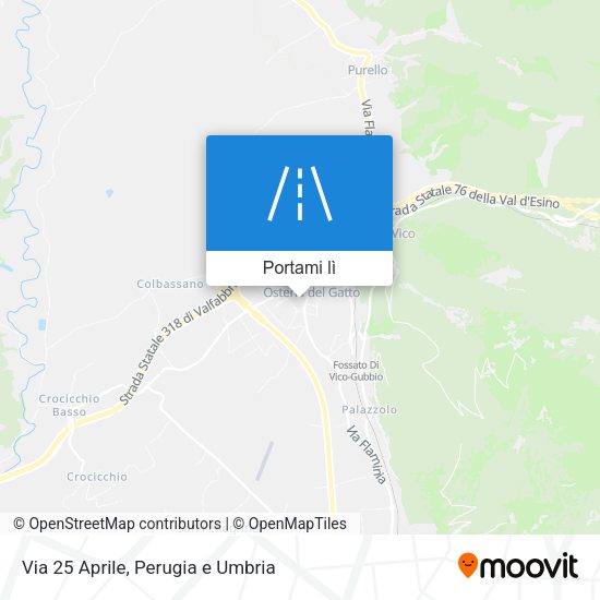Mappa Via 25 Aprile