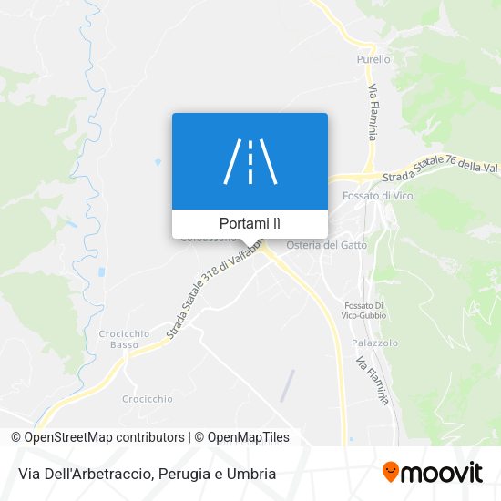 Mappa Via Dell'Arbetraccio