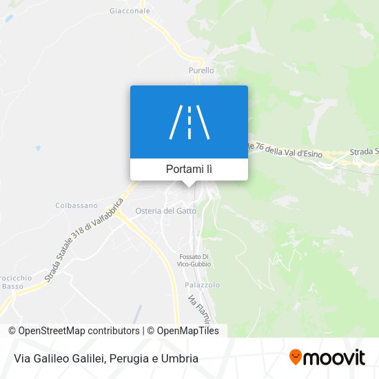 Mappa Via Galileo Galilei